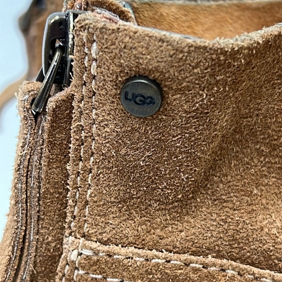 SOLD IN STORE UGG Bandara Block Heel Ankle Boots Suede 3 Size 7 - Picture 12 of 13
